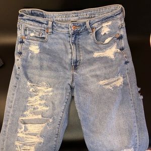 American Eagle ripped mom jeans